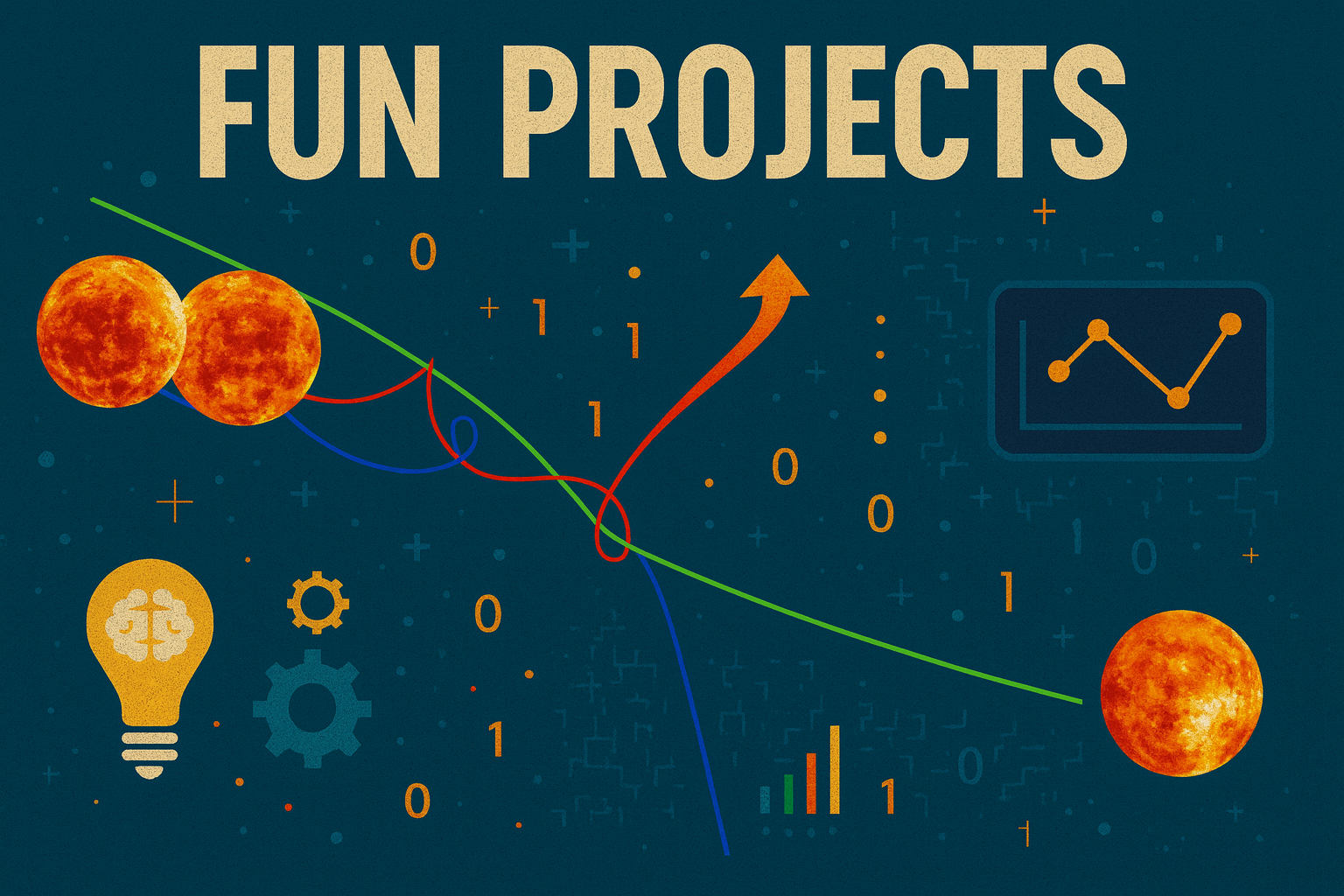 Banner Image for FUN projects showing a 3body star system